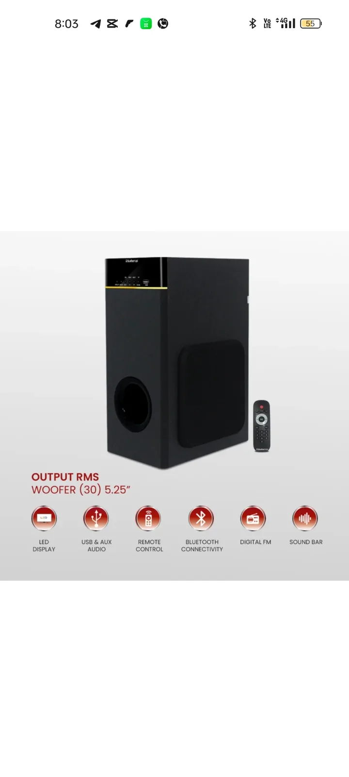 Premium Home Theatre Audio System – Powerful Sound & Deep Bass Speaker 2
